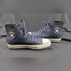 Converse All Star City Trek Boots Mens 11 Navy Blue Lace Up Leather